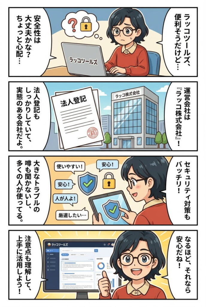 漫画：ラッコツールズは便利だけど、安全性は大丈夫？