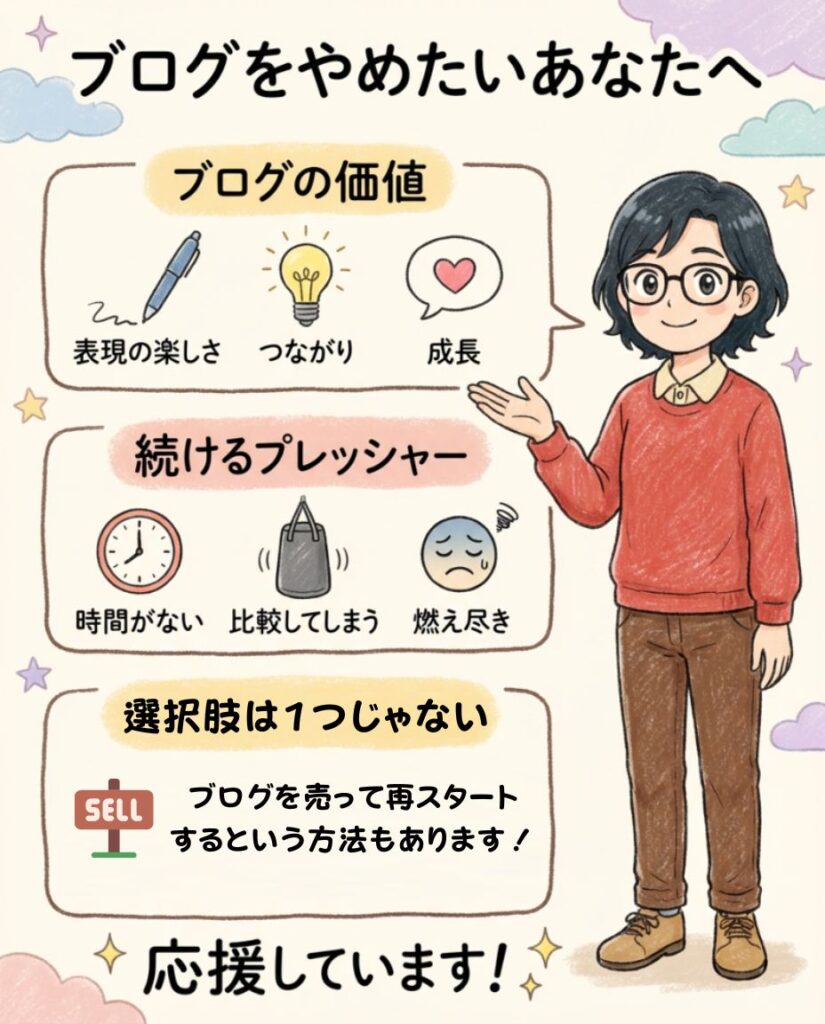 「もう、ブログやめたい…」そんなあなたへ解説画像